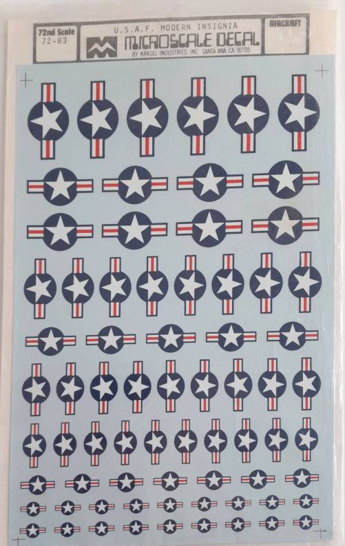 DISCOUNT DECALS 5035 72-83 U.S.A.F. Modern Insignia Microscale Decal Discount Decals