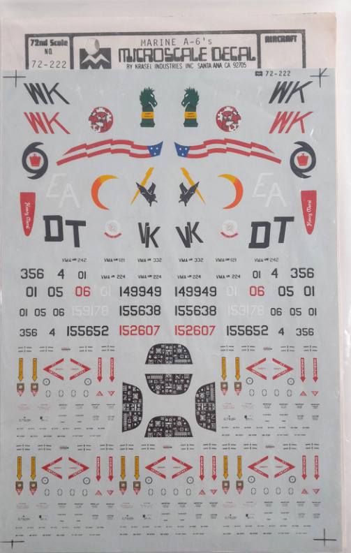 DISCOUNT DECALS 5049 72-222 marine a-6s Discount Decals