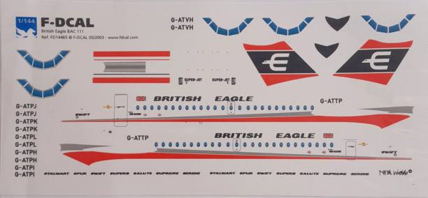 DISCOUNT DECALS 5210 FD-14465 BRITISH EAGLE BAC 111 F-DCAL Discount Decals