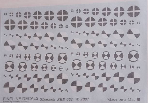 DISCOUNT DECALS 5219 SBD 002 PHOTO REFERENCE TARGETS Fineline Decals Discount Decals