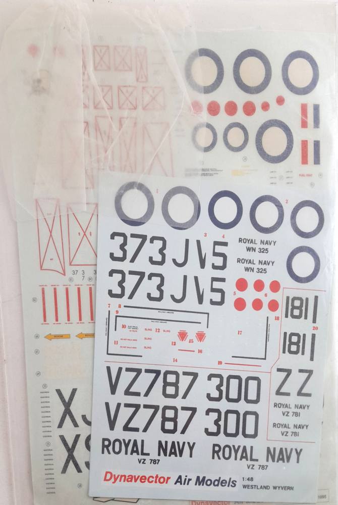 DISCOUNT DECALS 5273 VZ787 WESTLAND WYVERN DYNAVECTOR AIR MODELS Discount Decals