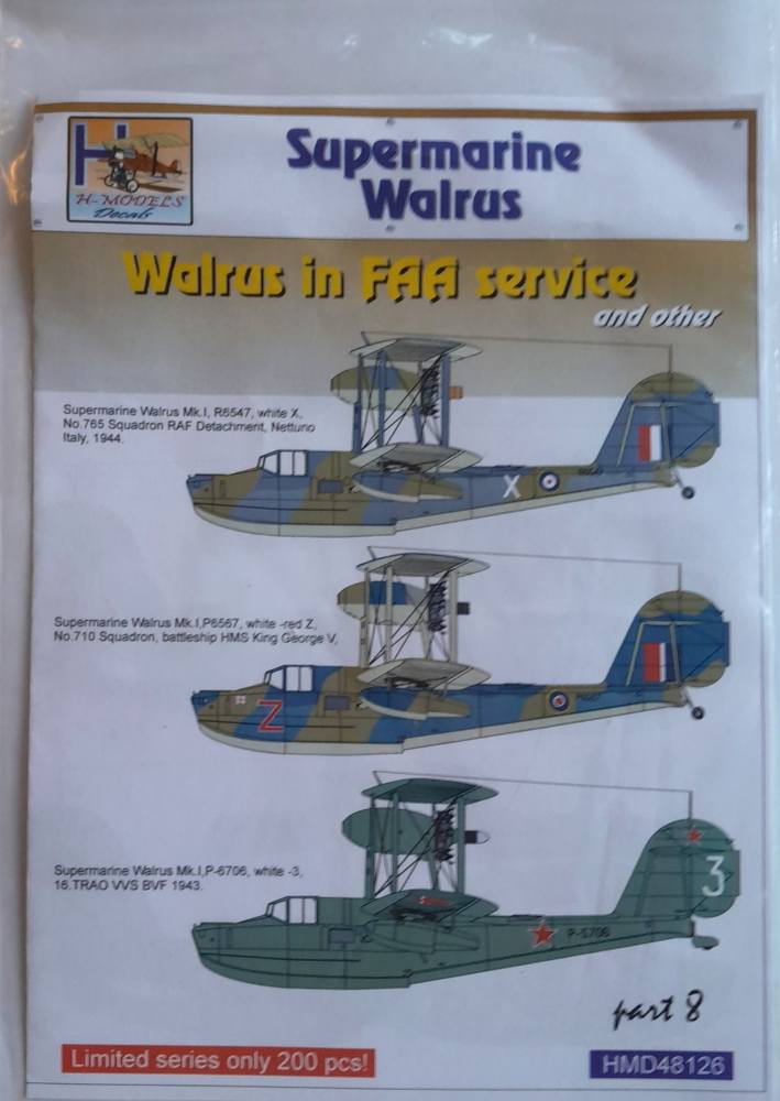 DISCOUNT DECALS 5382 HMD48126 SUPERMARINE WALRUS H-Models Discount Decals