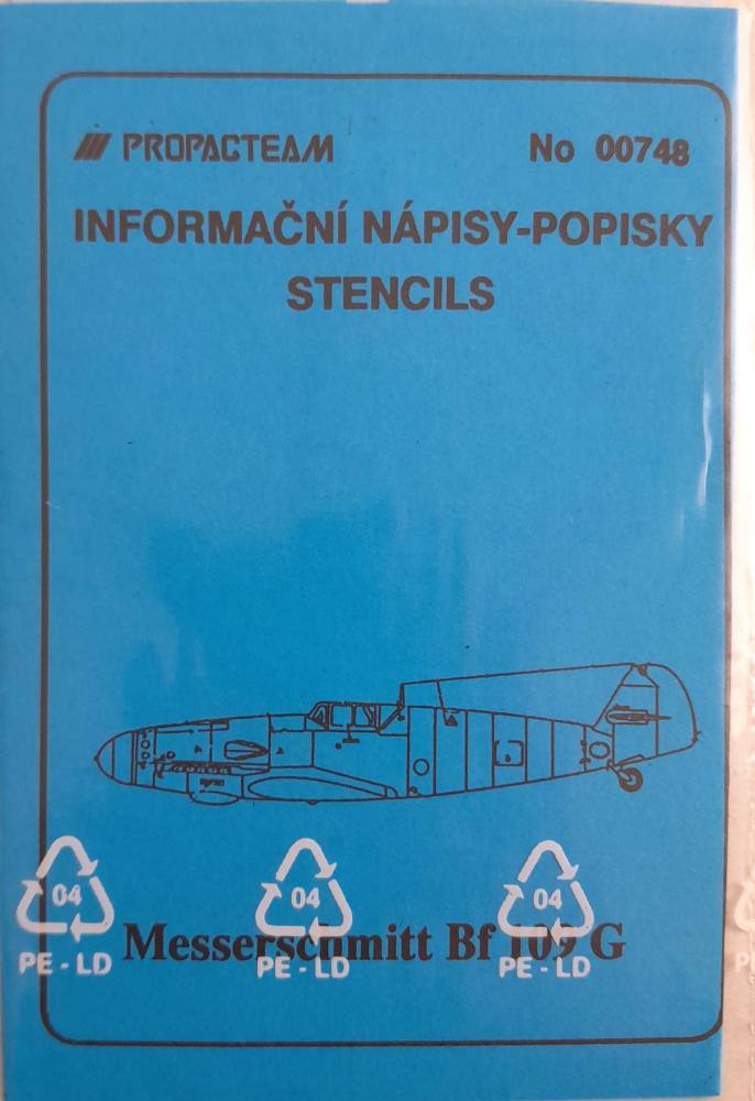 DISCOUNT DECALS 5455 748 BF 109GK STENCILS Propacteam Discount Decals