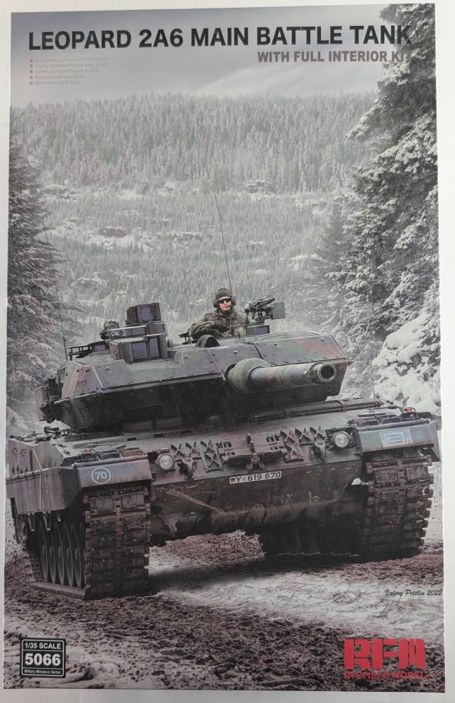 RYE FIELD MODEL 5066 LEOPARD 2A6 MAIN BATTLE TANK WITH FULL INTERIOR KIT Military Model Kits