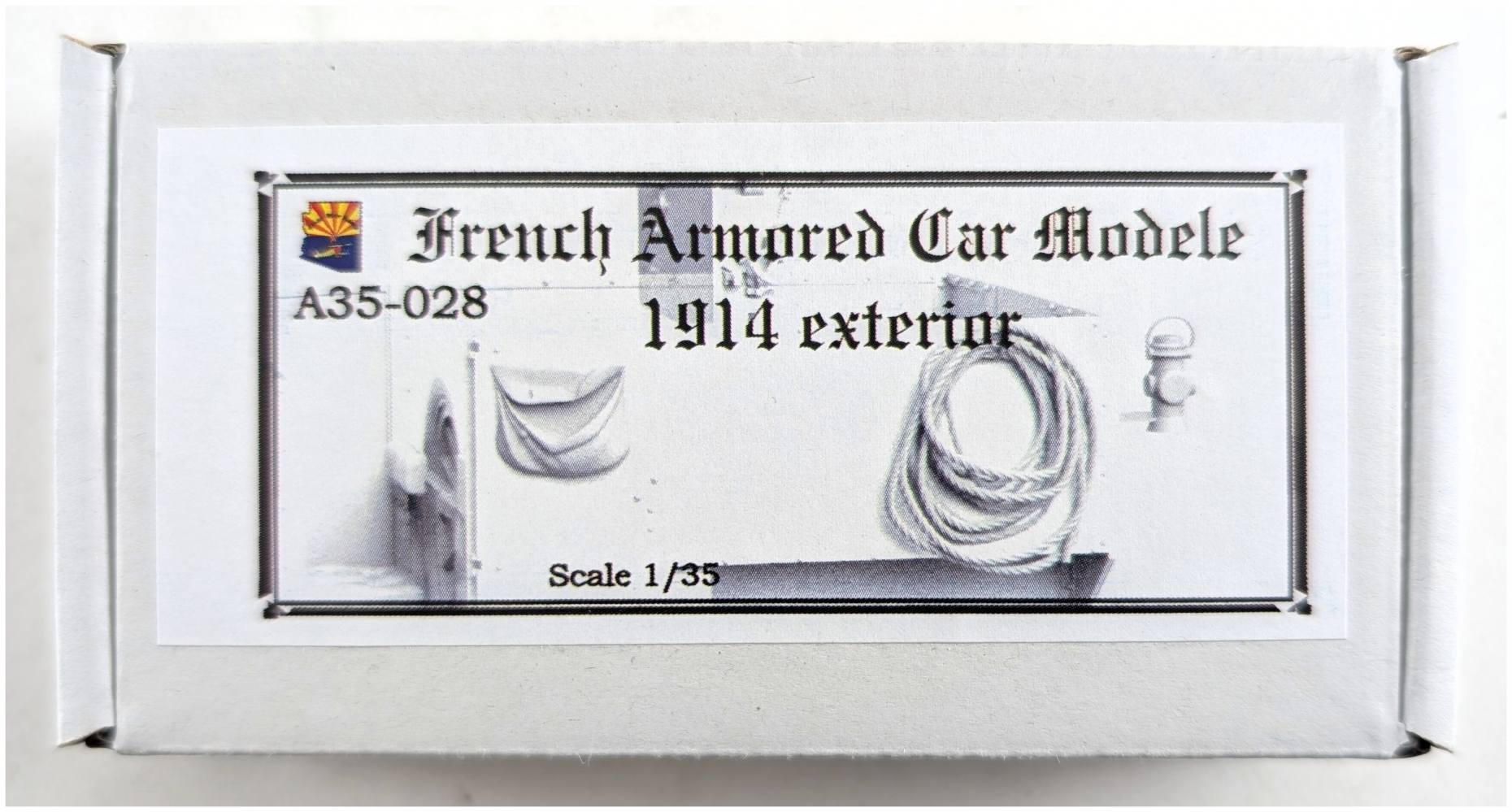 COPPER STATE MODELS A35-028 FRENCH ARMORED CAR MODELE 1914 EXTERIOR Conversion Sets
