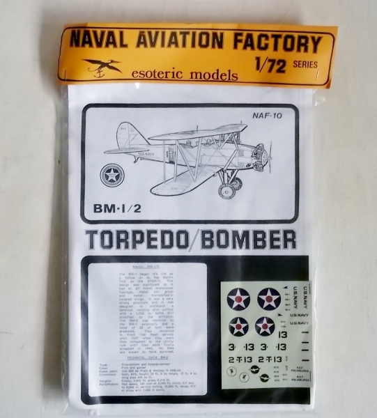 BM-I/2 Torpedo/Bomber Vacform L180 Esoteric Models NAF-10 Metal Kit 1/72