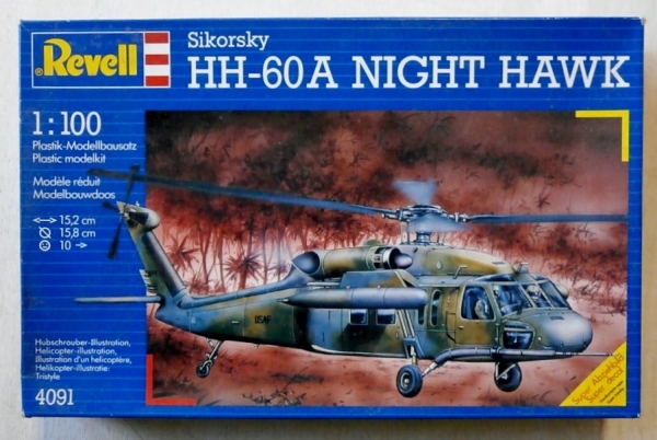 XQ037 REVELL 1/100 maquette helicoptere 4091 Sikorsky HH-60A Night Hawk 1990