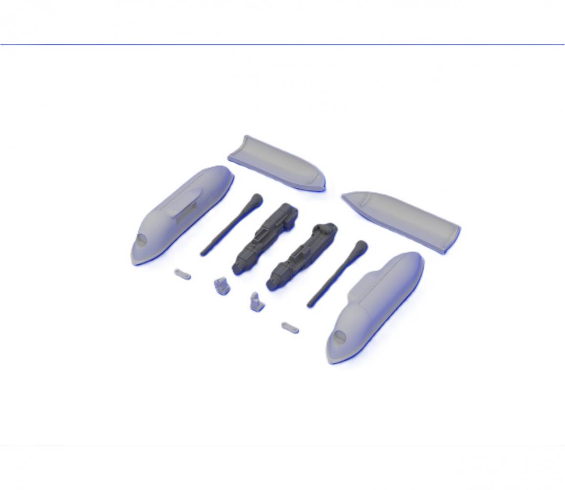 EDUARD 648 148 BF 109G CANNON PODS Conversion Sets