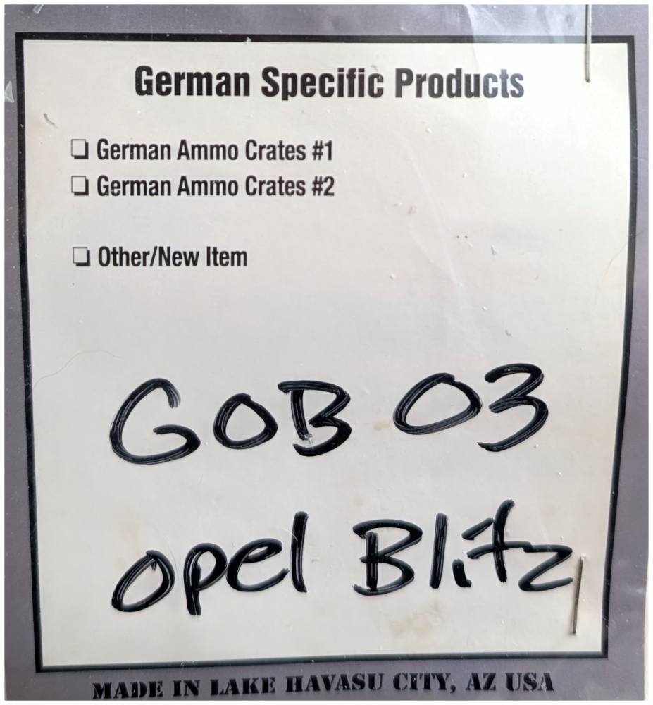 VALUE GEAR GOB 03 OPEL BLITZ Miscellaneous