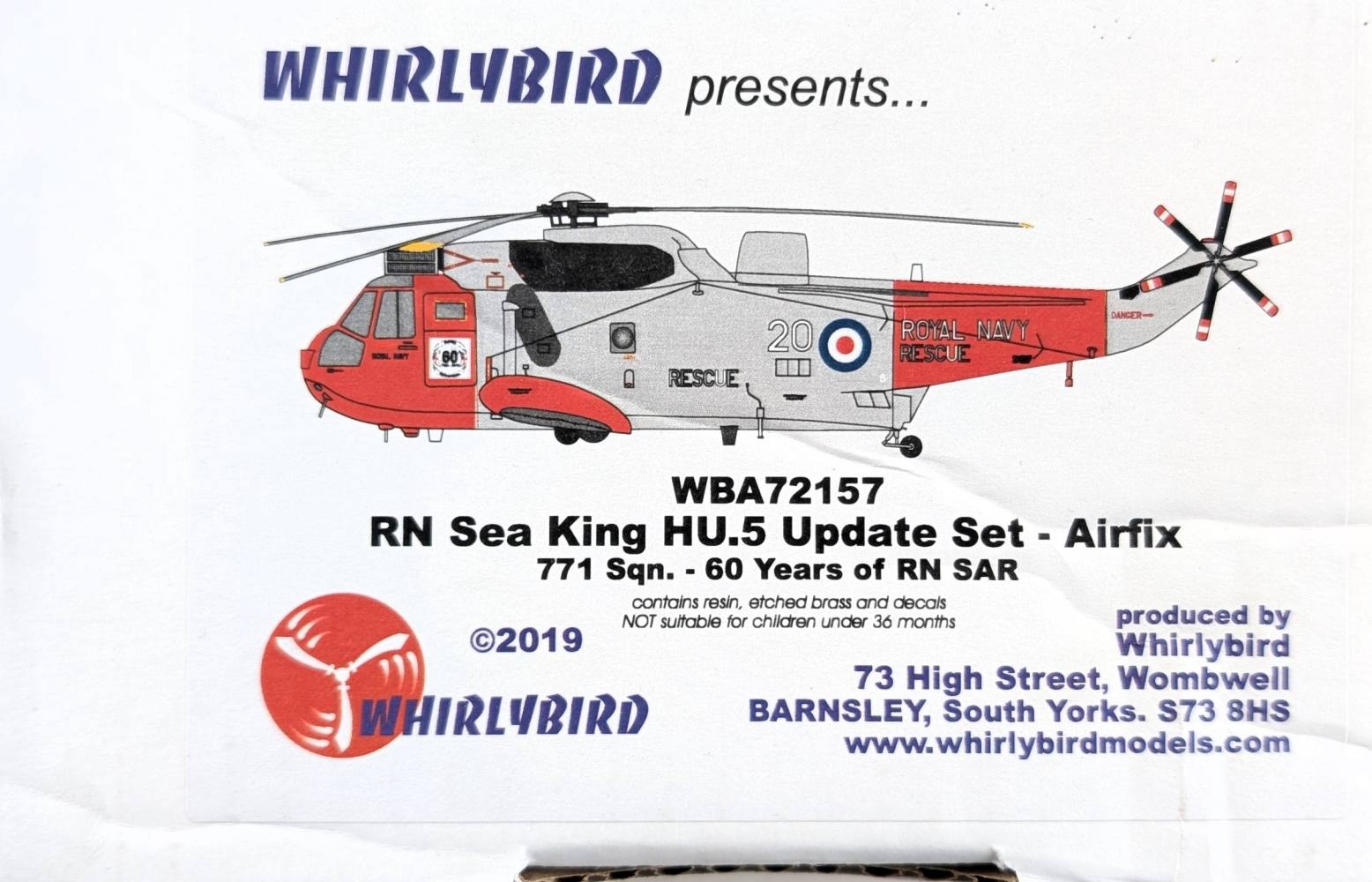 WHIRLYBIRD WBA72157 RN SEA KING HU.5 UPDATE SET AIRFIX Conversion Sets