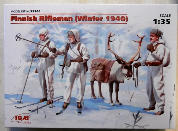 ICM 35566 Finnish Riflemen Winter 1940 Plastic Model Kits 1/35 4 Figures 