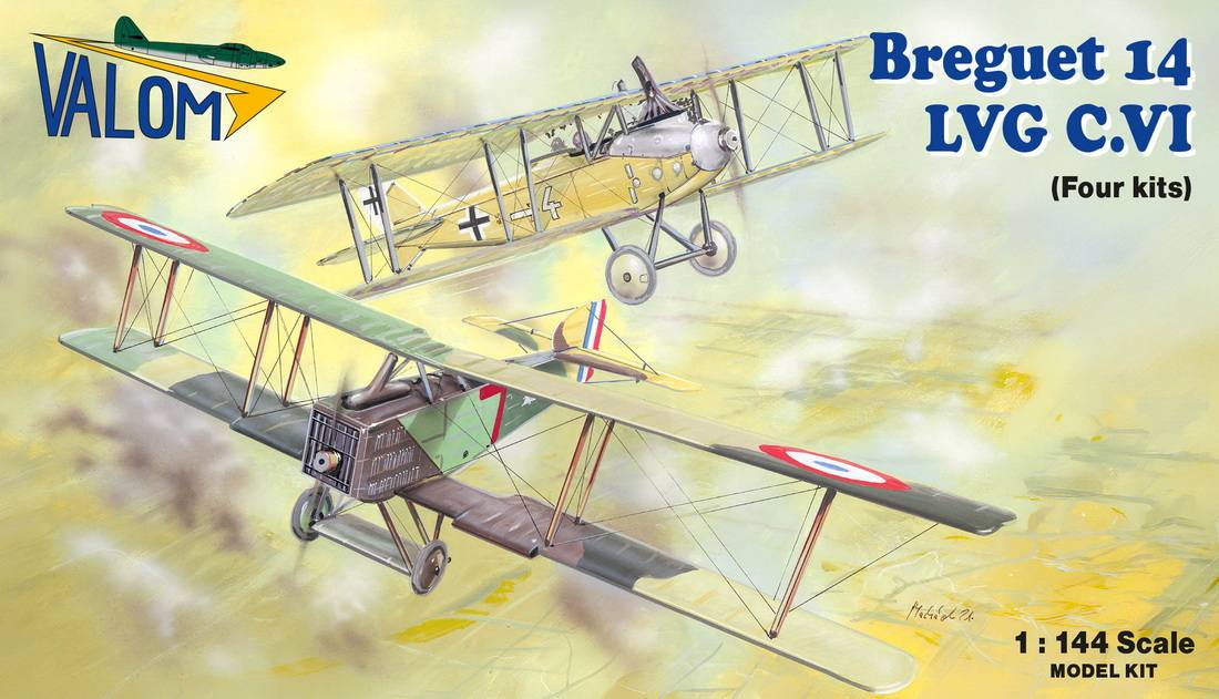 VALOM 14456 BREGUET 14 VS LVG C.VI Aircraft Model Kits