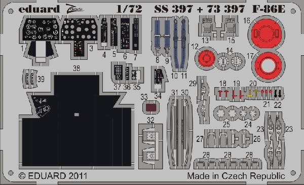 EDUARD 73397 F-86E SABRE DETAIL SET Conversion Sets