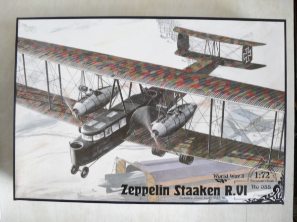 Kit Modèle Zeppelin Staaken R. VI - Échelle 1:72 - Maquette Avion Détaillée Avec Intérieur Et Moteurs - Marque Roden