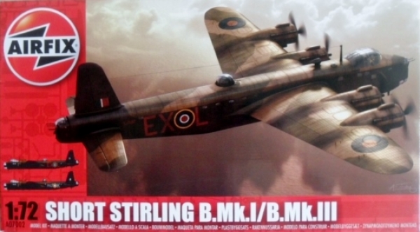 Airfix, a plastic 1:72 Short Stirling BI/III model kit, 07002, a 1:72