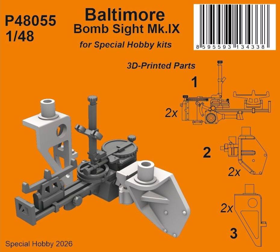 SPECIAL HOBBY P48055 BALTIMORE BOMB SIGHT MK.IX Paint & Accessories