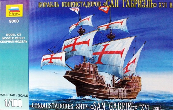 ZVEZDA MODELS Model Ships Kits 9008 SAN GABRIEL CONQUISTADORES SHIP