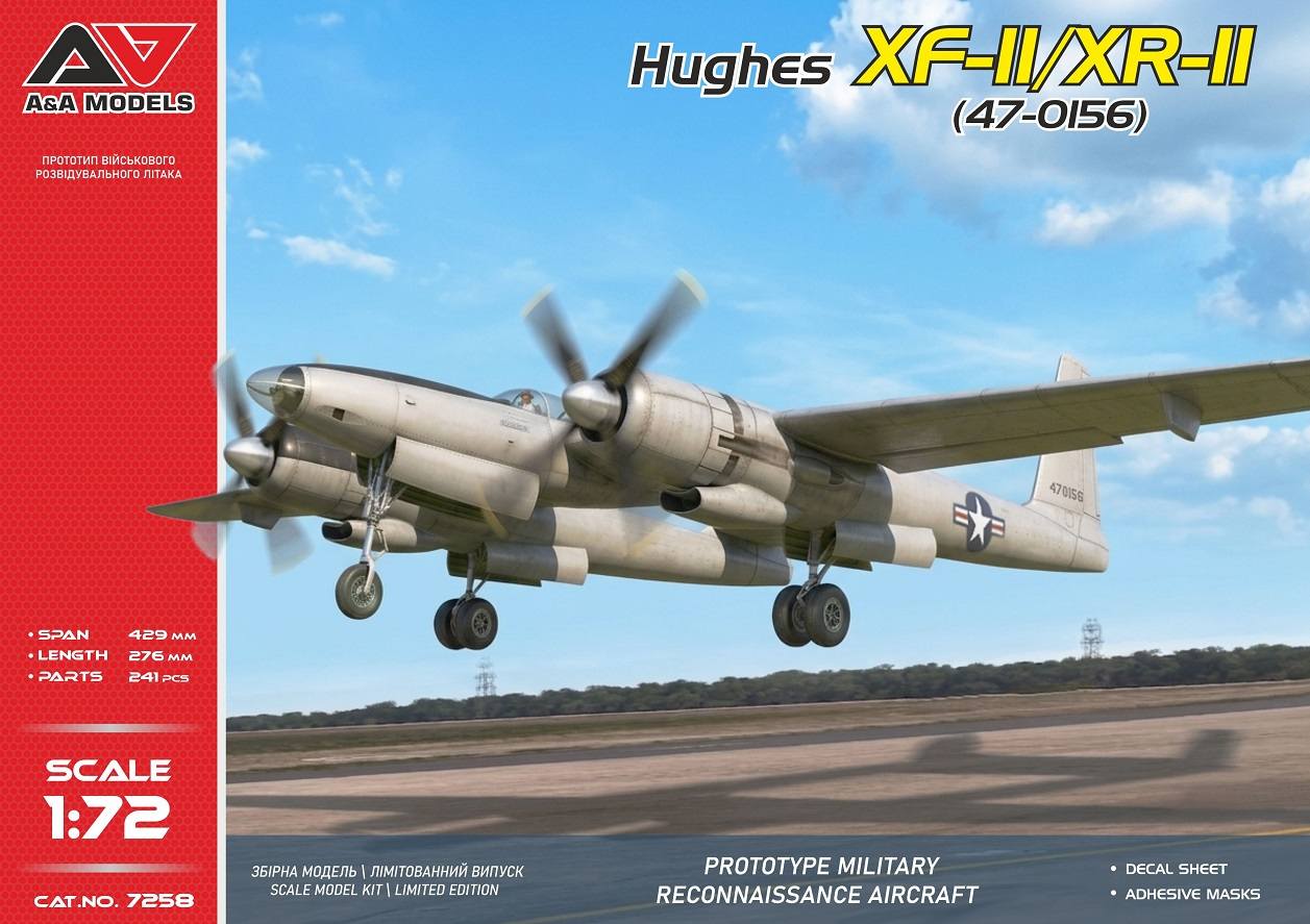 A & A MODELS 7258 HUGHES XF-II/XR-II Aircraft Model Kits