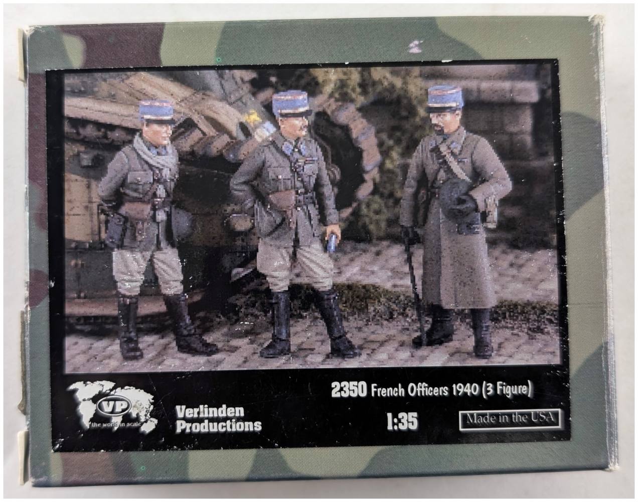 VERLINDEN PRODUCTIONS 2350 FRENCH OFFICERS 1940 3 FIGURE Model Figures