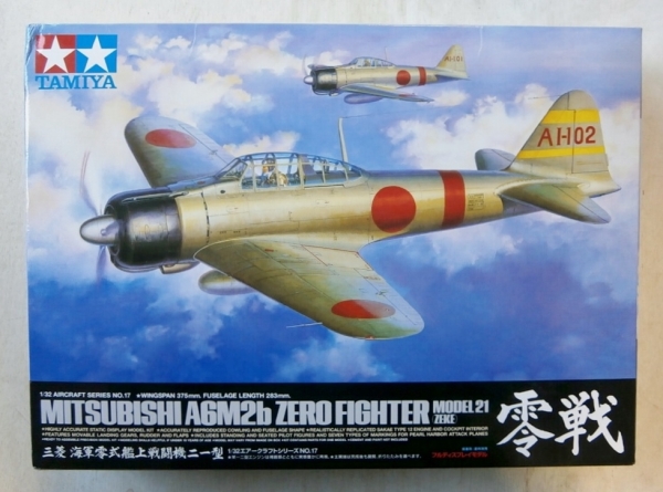 Maquette Tamiya A6M2B Zero Model 21 – Échelle 1/32, à Assembler, Avec Pièces Détaillées Et Présentoir