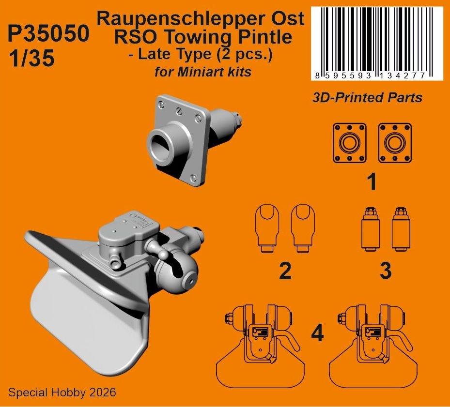 SPECIAL HOBBY P35050 RAUPENSCHLEPPER OST RSO TOWING PINTLE Paint & Accessories
