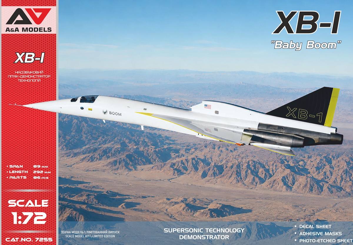A & A MODELS 7255 XB-1 BABY BOOM SUPERSONIC DEMONSTRATOR Aircraft Model Kits
