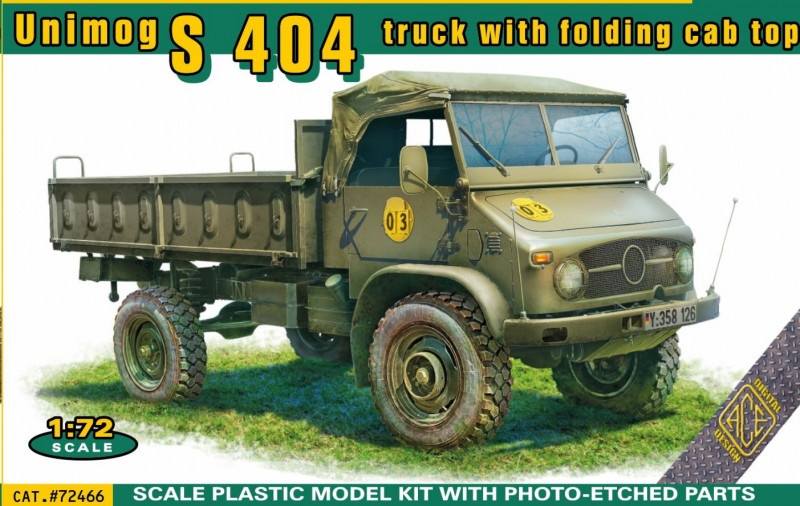 ACE 72466 Unimog S 404 truck with folding cab top Military Model Kits