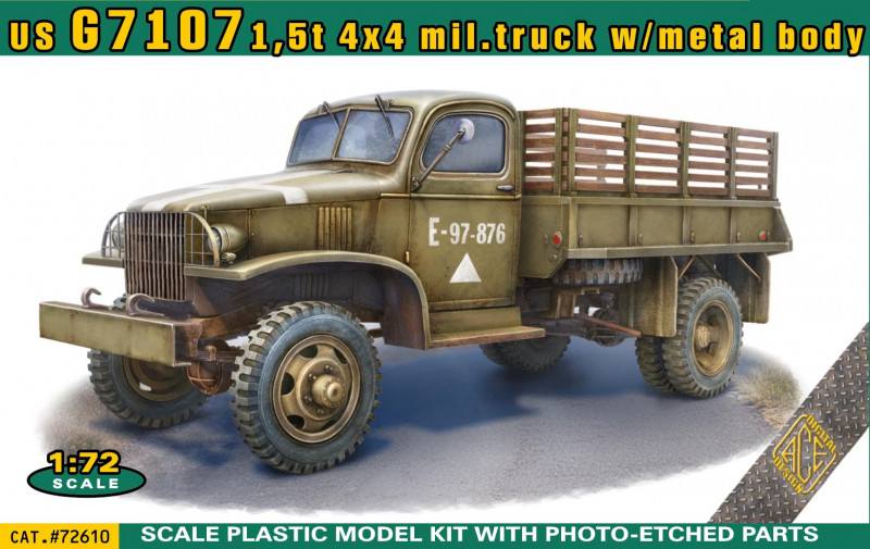 ACE 72610 US 57107 1.5T 4X4 WITH METAL BODY Military Model Kits