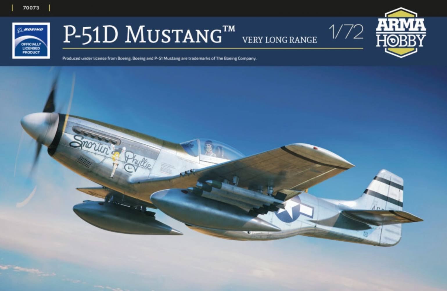 ARMA HOBBY 70073 NORTH AMERICAN P-51D MUSTANG VERY LONG RANGE Aircraft Model Kits