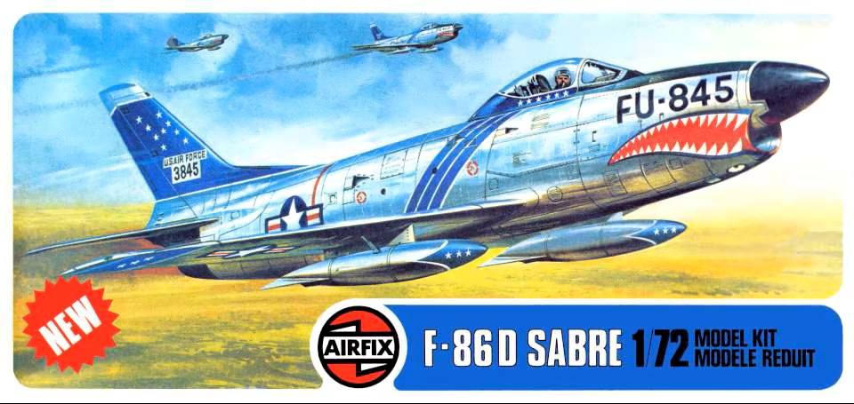 AIRFIX 02061 1975 NORTH AMERICAN F-86D SABRE Aircraft Model Kits