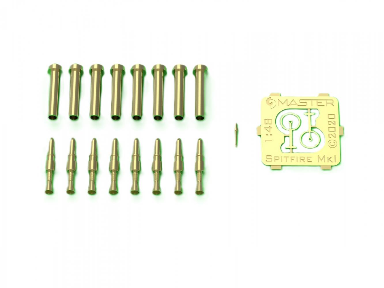 MASTERMODEL AM-48-163 SPITFIRE MK.I EARLY GUNSIGHT AND BROWNING .303 WITH FLASH HIDER BARREL TIPS Conversion Sets