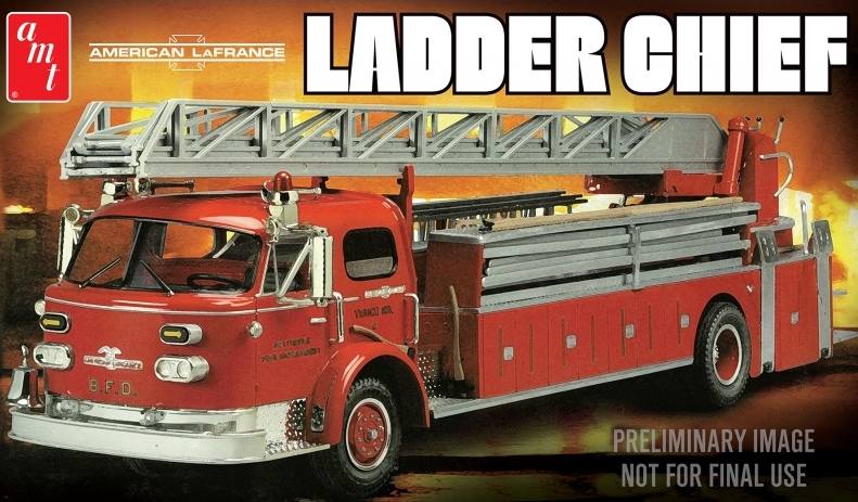 Maquette AMT 1/25 - Camion De Pompier Grande échelle - Ladder Chief - Complet