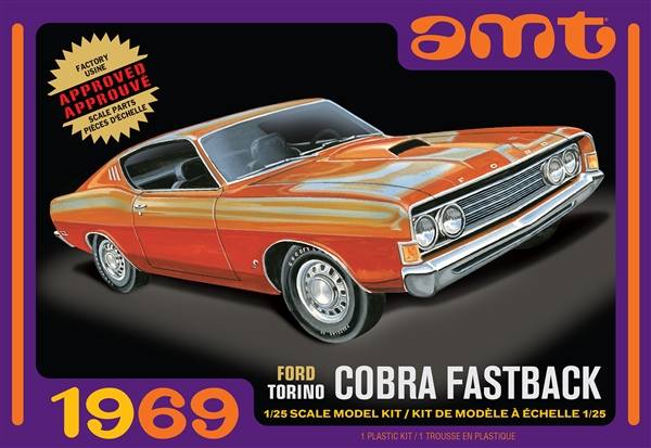AMT 1217m 1969 FORD TORINO COBRA FASTBACK Cars, Motorbikes & Trucks Model kits