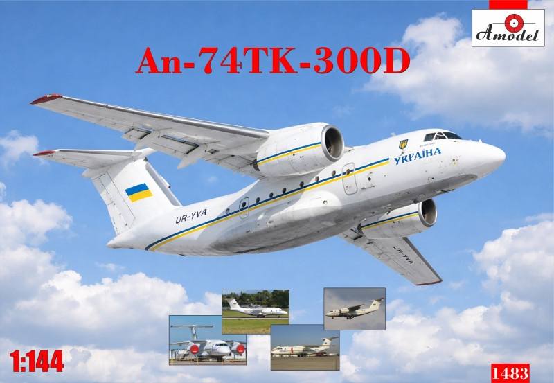 A MODEL 14483 ANTONOV AN-74TK-300D CARGO AIRCRAFT Aircraft Model Kits