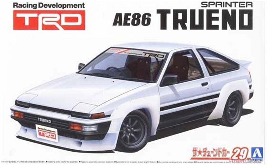 AOSHIMA 05896 TRD TOYOTA TRUENO AE86 85 Cars, Motorbikes & Trucks Model kits