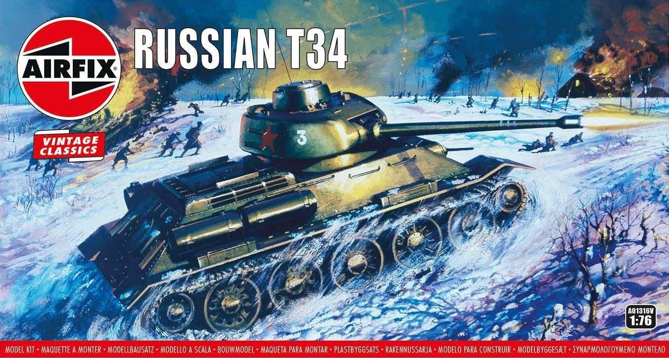 AIRFIX A01316V VINTAGE CLASSICS SOVIET T-34 Military Model Kits