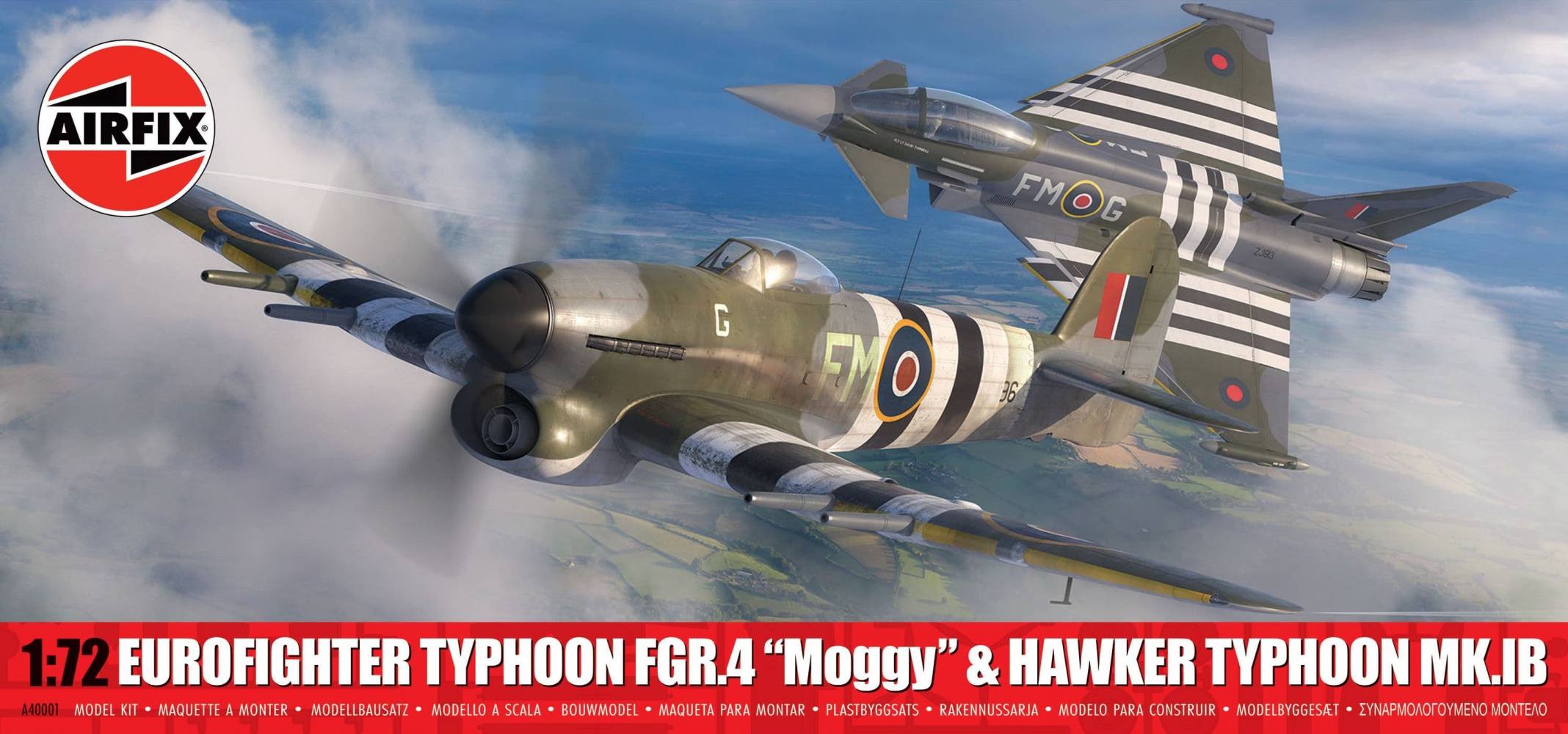 AIRFIX 40001 EUROFIGHTER TYPHOON FGR.4 MOGGY HAWKER TYPHOON MK.IB Aircraft Model Kits