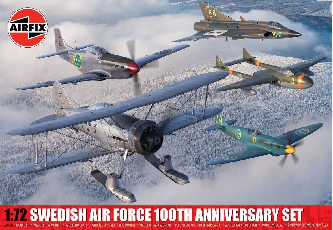 AIRFIX AX40004 SWEDISH AIR FORCE 100TH ANNIVERSARY SET Aircraft Model Kits