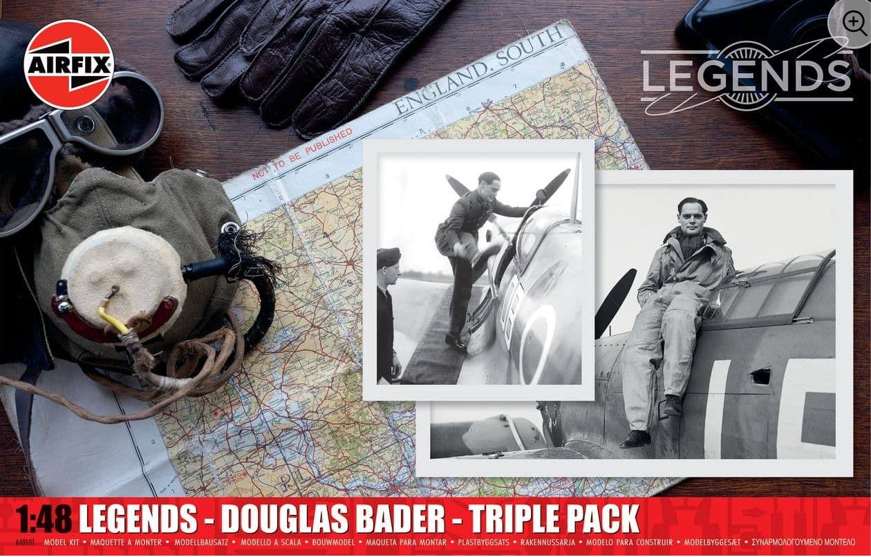AIRFIX AX40101 LEGENDS - DOUGLAS BADER - TRIPLE PACK Aircraft Model Kits