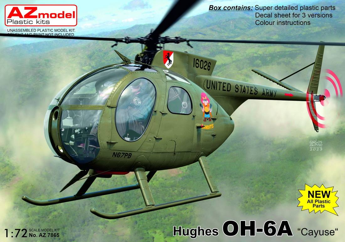 AZ MODEL 7865 HUGHES OH-6A CAYUSE Aircraft Model Kits