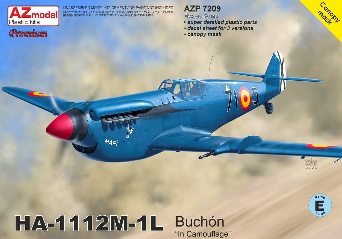 AZ MODEL 7212 HISPANO HA1112M-1L BUCHON IN CAMOUFLAGE Aircraft Model Kits