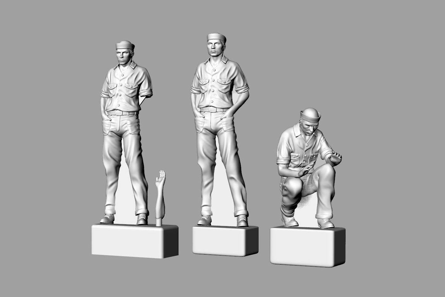 BRENGUN 72294 US NAVY SAILORS FOR WWII DIORAMAS Model Figures