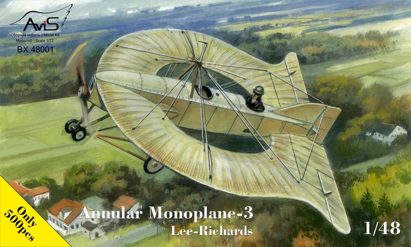 AVIS 48001 ANNULAR MONOPLANE-3 LEE-RICHARDS Aircraft Model Kits