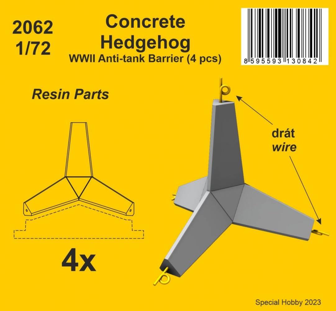 CMK 2062 CONCRETE HEDGEHOG 4PCS Military Model Kits