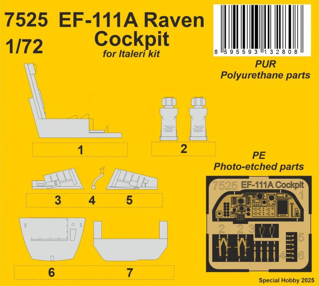 CMK 7525 EF-111A RAVEN COCKPIT Conversion Sets