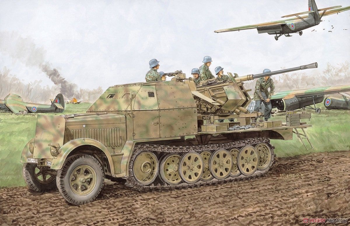 DRAGON 6953 Sd.Kfz.7/2 3.7CM FLAK 37 W/ARMOR CAB OR Sd.Kfz.7/2 3.7CM FLAK 36 Military Model Kits