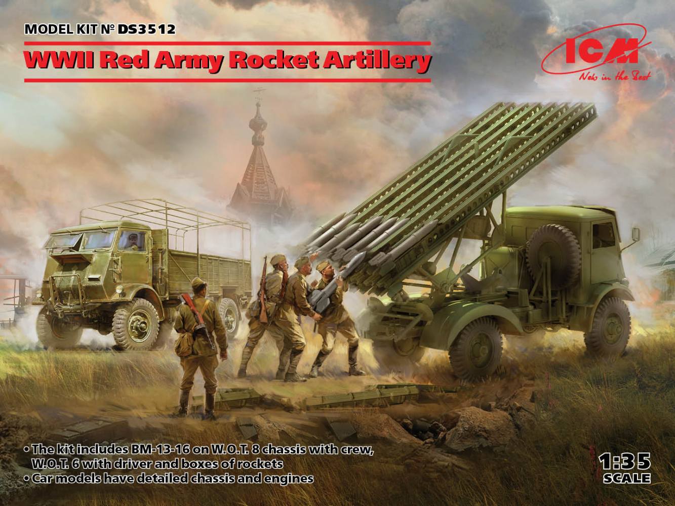 ICM DS3512 WWII RED ARMY ROCKET ARTILLERY Military Model Kits