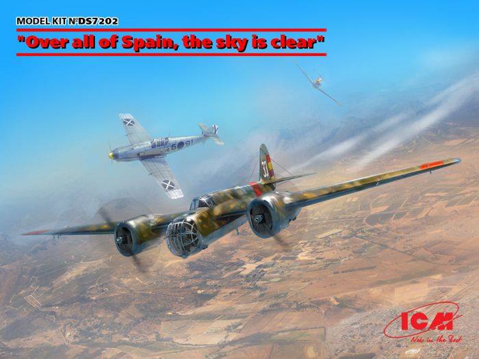 ICM DS7202 ALL OVER SPAIN THE SKY IS CLEAR - SB-2M-100 Aircraft Model Kits