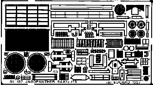 EDUARD 35 137 JAGDPANTHER SD.KFZ.173 FOR ITALERI Conversion Sets