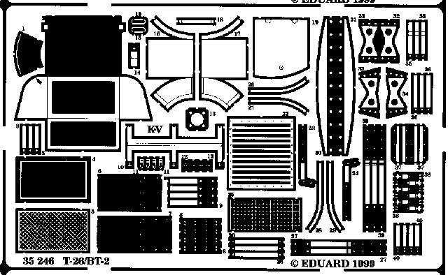 EDUARD 35 246 T-26/ BT-2 FOR MIRAGE KIT Conversion Sets